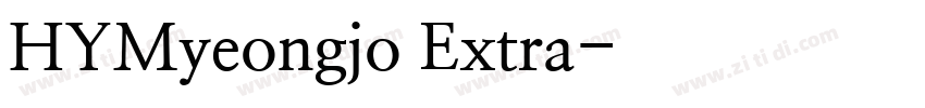 HYMyeongjo Extra字体转换